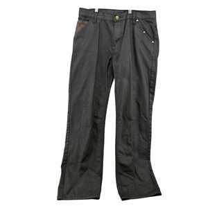 Brooklyn Basement Denim Pants Checkered Pockets‎ Straight Leg Jeans 34x32